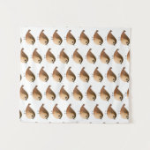 Sparrow Bird Cartoon Wandkleed (Voorkant (horizontaal))