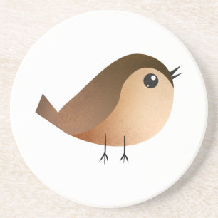 Sparrow Bird Cartoon Zandsteen Onderzetter