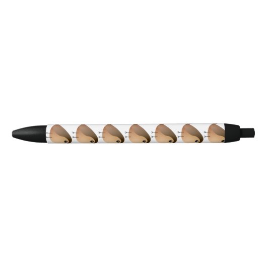 Sparrow Bird Cartoon Zwarte Inkt Pen (Voorkant)