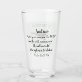 Sparrow Bird Cast Your Cares Bijbelvers Groen Glas (Achterkant)