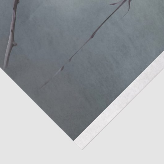 Sparrow Bird Cherry Blossom Branch Chinoiserie Tissuepapier (Detail)