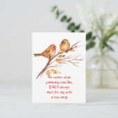 Sparrow Bird Inspirerend Aanmoedigend Citaat Briefkaart (Staand voorkant)