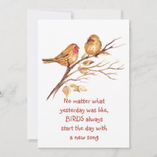 Sparrow Bird Inspirerend Aanmoedigend Citaat Kaart