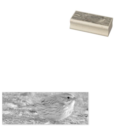 Sparrow Bird Rubberstempel (Gestempeld)