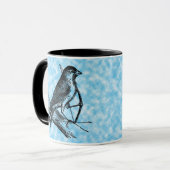 Sparrow Bird w/Bow & Arrow Old Archery Mok (Voorkant links)