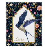 Sparrow Bird Woodland Meadow Maximalist Perfect Poster (Voorkant)