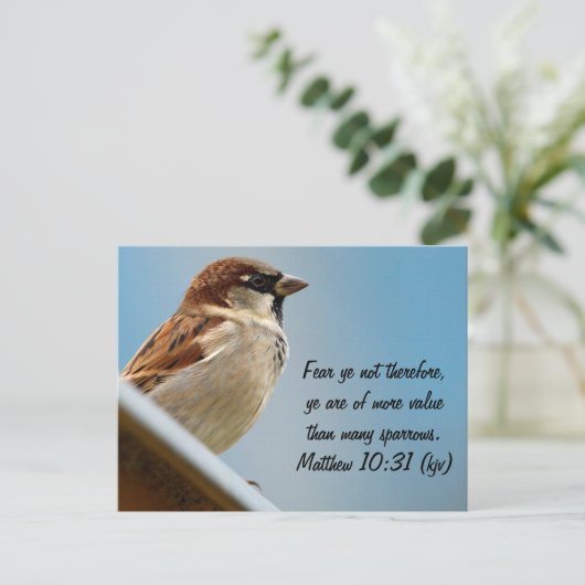 Sparrow Briefkaart (Staand voorkant)