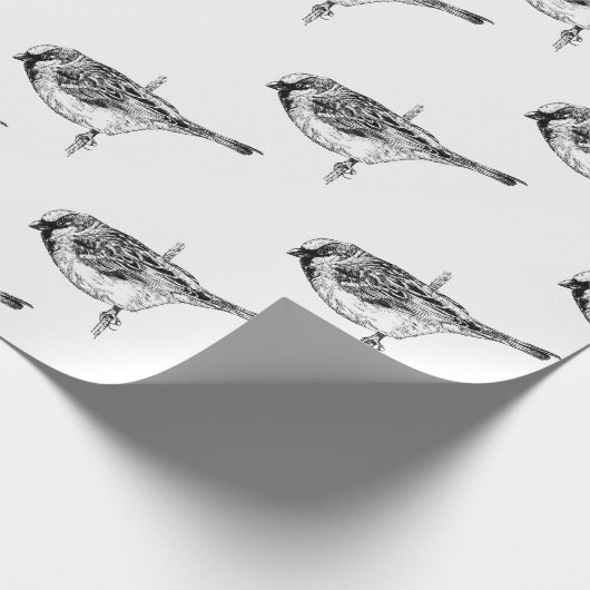 Sparrow Cadeaupapier (Hoek)