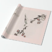 SPARROW CHERRY BLOSSOM Wrapping Paper Cadeaupapier (Uitgerold)