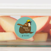 Sparrow chocolade ei gelukkig Pasen | personaliser Labels (Aangebracht)
