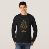 Sparrow Christmas Tree Lights  Sparrow Bird Xmas T-shirt (Voorkant volledig)