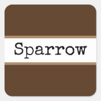 SPARROW Cocoa Bruine Witte Strepen Retro Tekst