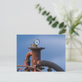 Sparrow die bovenop een rood briefkaart zit (Staand voorkant)