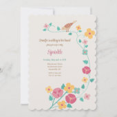Sparrow Flower uitnodiging (Voorkant)
