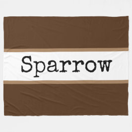SPARROW Fun Moderne Brede Bruine Witte Strepen Fleece Deken