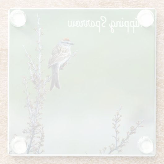 Sparrow Glazen Onderzetter (Achterkant)