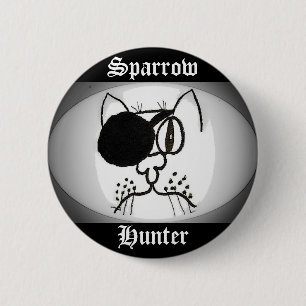 Sparrow Hunter Pirate Kat Ronde Button 5,7 Cm