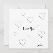 Sparrow in Love, Hearts Pattern Waterverf (Achterkant)