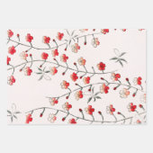 SPARROW IN TREE JAPANESE GIFT WRAPPORTSCHAPEN INPAKPAPIER VEL (Voorkant 2)