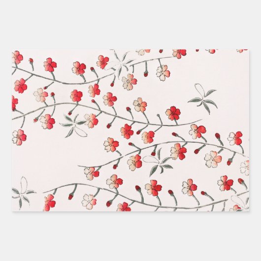 SPARROW IN TREE JAPANESE GIFT WRAPPORTSCHAPEN INPAKPAPIER VEL (Voorkant 2)