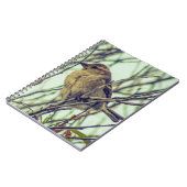 Sparrow in Tree Photo Notitieboek (Linkerzijde)