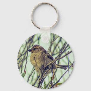 Sparrow in Tree Sleutelhanger