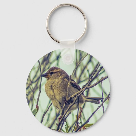 Sparrow in Tree Sleutelhanger (Voorkant)