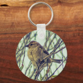 Sparrow in Tree Sleutelhanger (Voorkant)