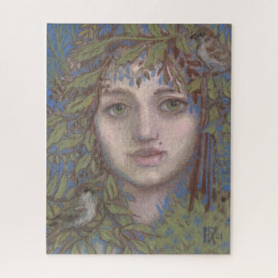 Sparrow Lady Surreal Fantasy Art Portret Painting Legpuzzel