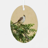Sparrow Metalen Ornament (Voorkant links)