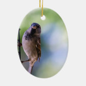 Sparrow Moment for Me Keramisch Ornament (Achterkant)