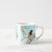 Sparrow on a Winter Branch Espresso Kop (Rechts)