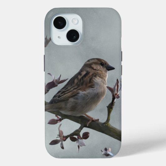 Sparrow on Branch Photo Case-Mate iPhone Case (Achterkant)