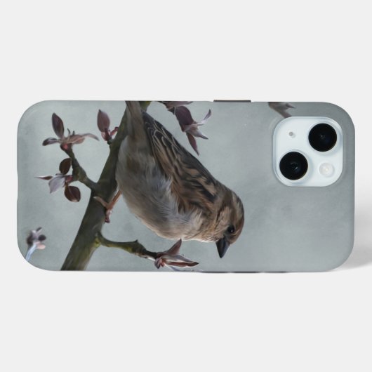 Sparrow on Branch Photo Case-Mate iPhone Case (Achterkant (horizontaal))