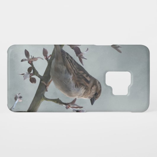 Sparrow on Branch Photo Case-Mate Samsung Galaxy Hoesje (Achterkant (horizontaal))