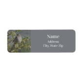 Sparrow on Branch Photo Mosaic Pattern Natuur Etiket (Voorkant)