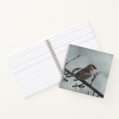 Sparrow on Branch Photo Notitieboek (Binnen)