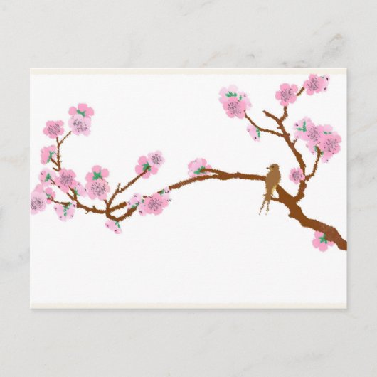 Sparrow on Tree 4 - Briefkaart (Voorkant)