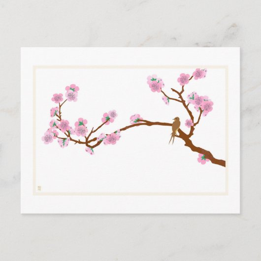 Sparrow on Tree - Briefkaart (Voorkant)