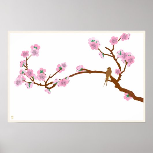 Sparrow on Tree Poster (Voorkant)