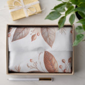 Sparrow Paar Botanische Koper Decoupage Tissuepapier (Geschenk)