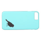 Sparrow silhouette chic blue swallow-vogel Case-Mate iPhone case (Achterkant (Horizontaal))