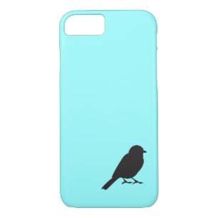 Sparrow silhouette chic blue swallow-vogel Case-Mate iPhone case