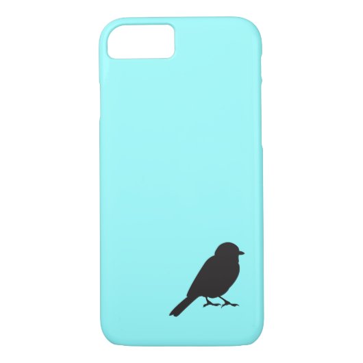 Sparrow silhouette chic blue swallow-vogel Case-Mate iPhone case (Achterkant)