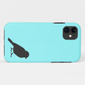 Sparrow silhouette chic blue swallow-vogel Case-Mate iPhone case (Achterkant (horizontaal))