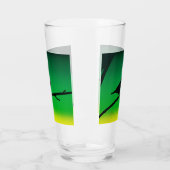 Sparrow Silhouette On Limonene Glas (Links)