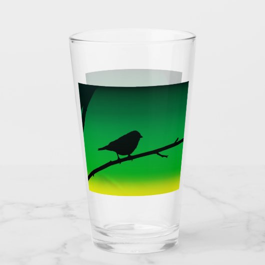 Sparrow Silhouette On Limonene Glas (Voorkant)
