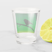 Sparrow Silhouette On Limonene Shot Glas (Achterkant)