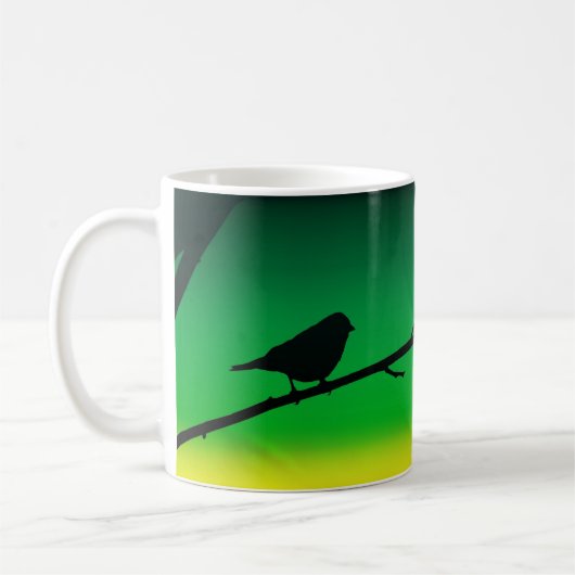 Sparrow Silhouette op Limonene Koffiemok (Links)