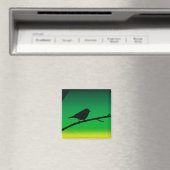 Sparrow Silhouette op Limonene Magneet (Insitu (Vaatwasser))